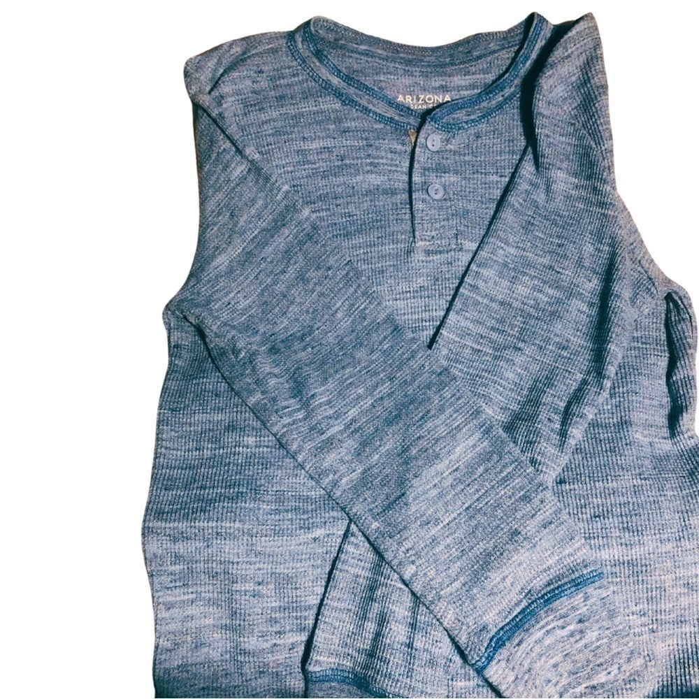 Arizona Waffle Knit Henley kids sz 10/12